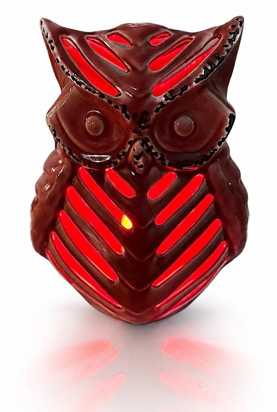 Vintage Owl Night Light Dresser Lamp